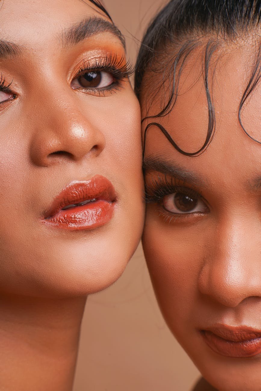 close up photo of two women