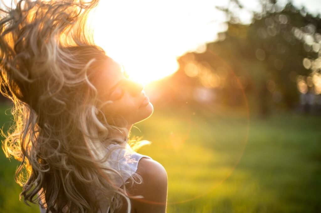 selective focus photography of woman