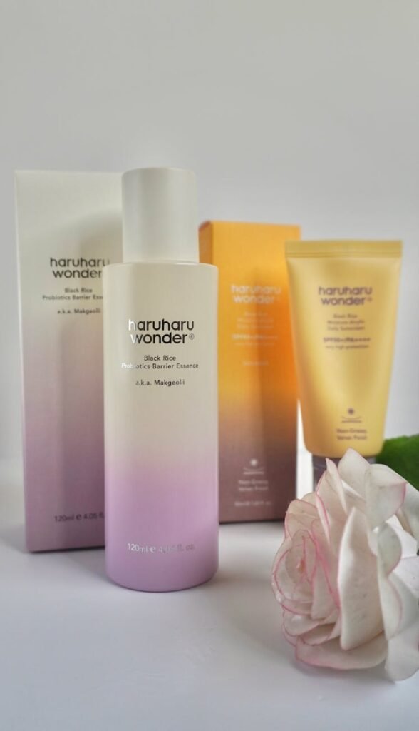 haruharu wonder skincare product display