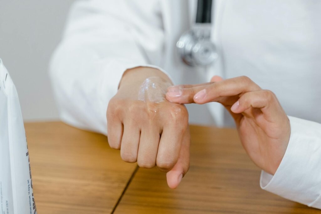 a person in white coat