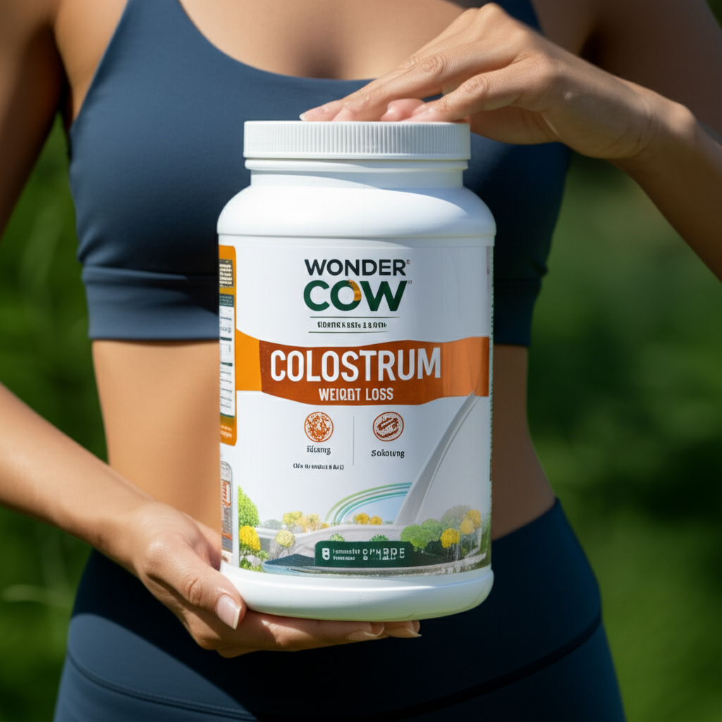 Generate a high-quality, relevant image prompt for an article about: Wonder Cow Colostrum Weight Los